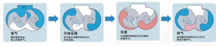 无油旋齿压缩机工作原理